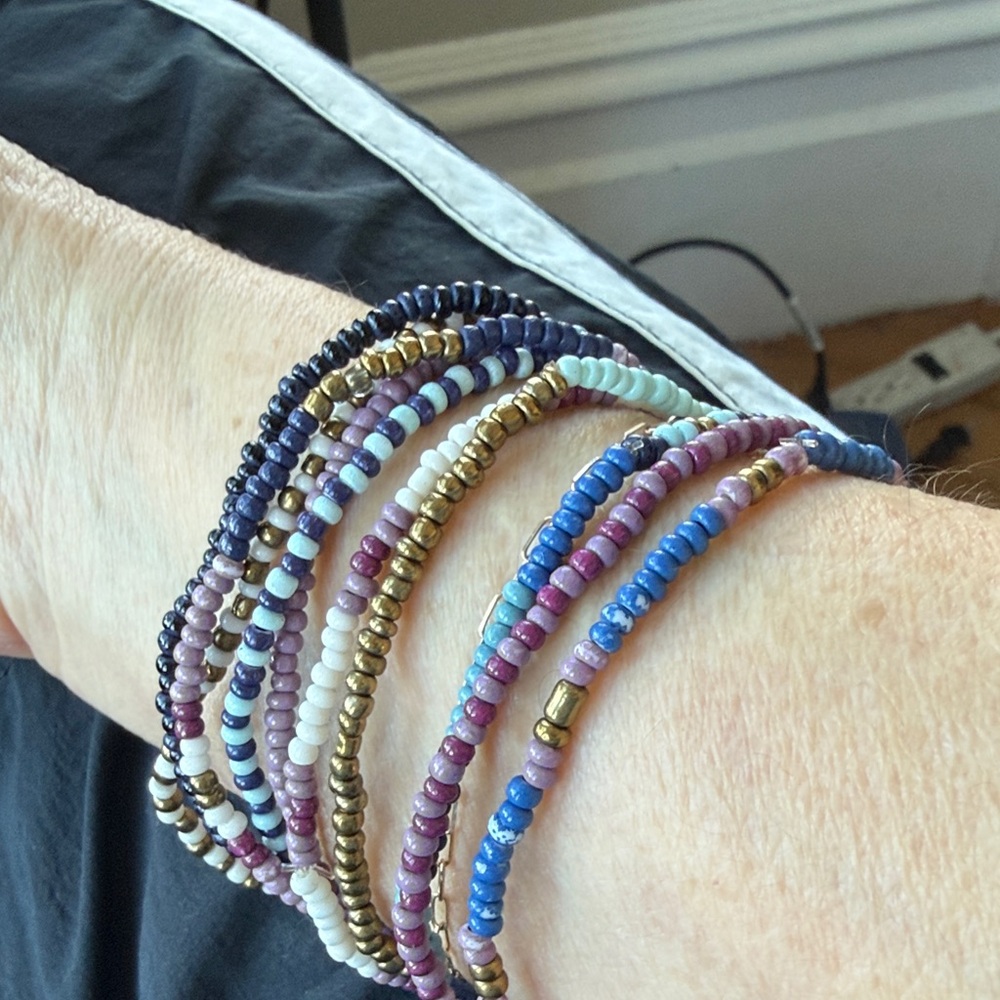 Multicolor 10 strand Beaded Bracelet Set